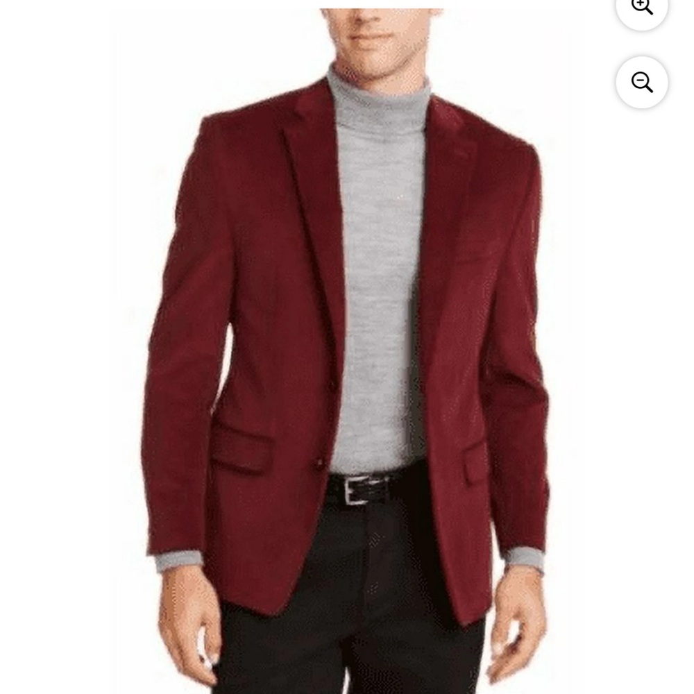 Lauren Ralph Lauren CRIMSON Men's Ultraflex Corduroy Sport Coat, US 44